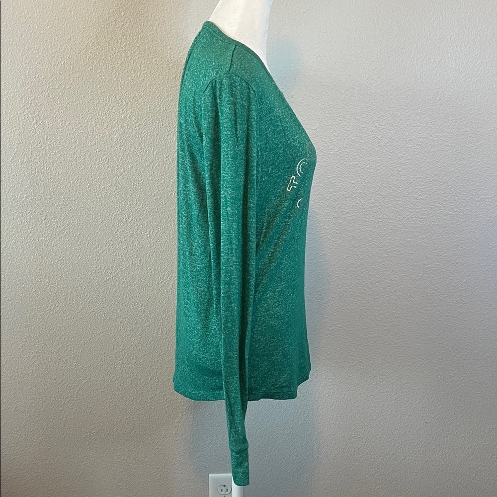 VS Pink Scoopneck Christmas Pajama Shirt Green Size Large - Picture 2 of 9
